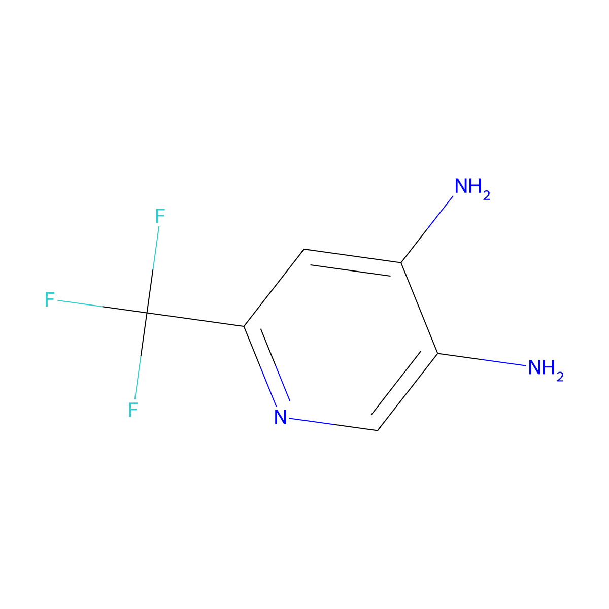 6-(Trifluoromethyl)pyridine-3,4-diamine molecular structure, CAS 438564-37-5