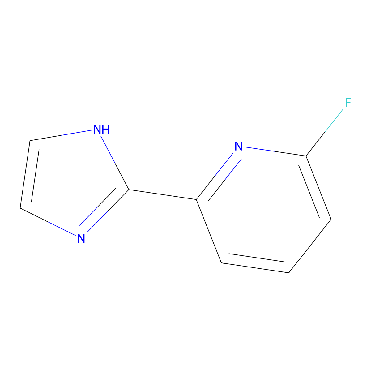 2-Fluoro-6-(1h-imidazol-2-yl)pyridine molecular structure, CAS 438564-53-5