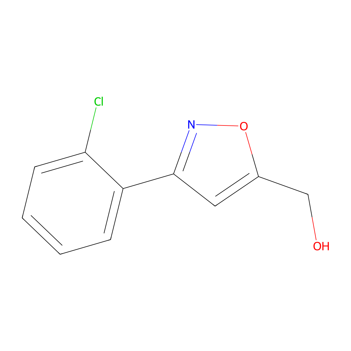 [3-(2-Chlorophenyl)-1,2-oxazol-5-yl]methanol molecular structure, CAS 438565-33-4