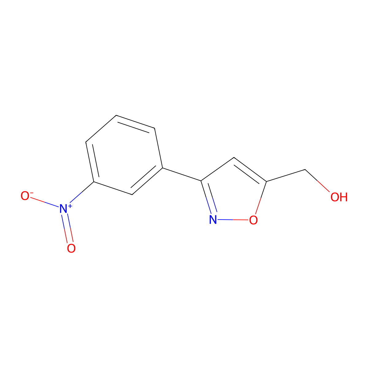 3-(3-Nitrophenyl)-5-isoxazolemethanol molecular structure, CAS 438565-35-6