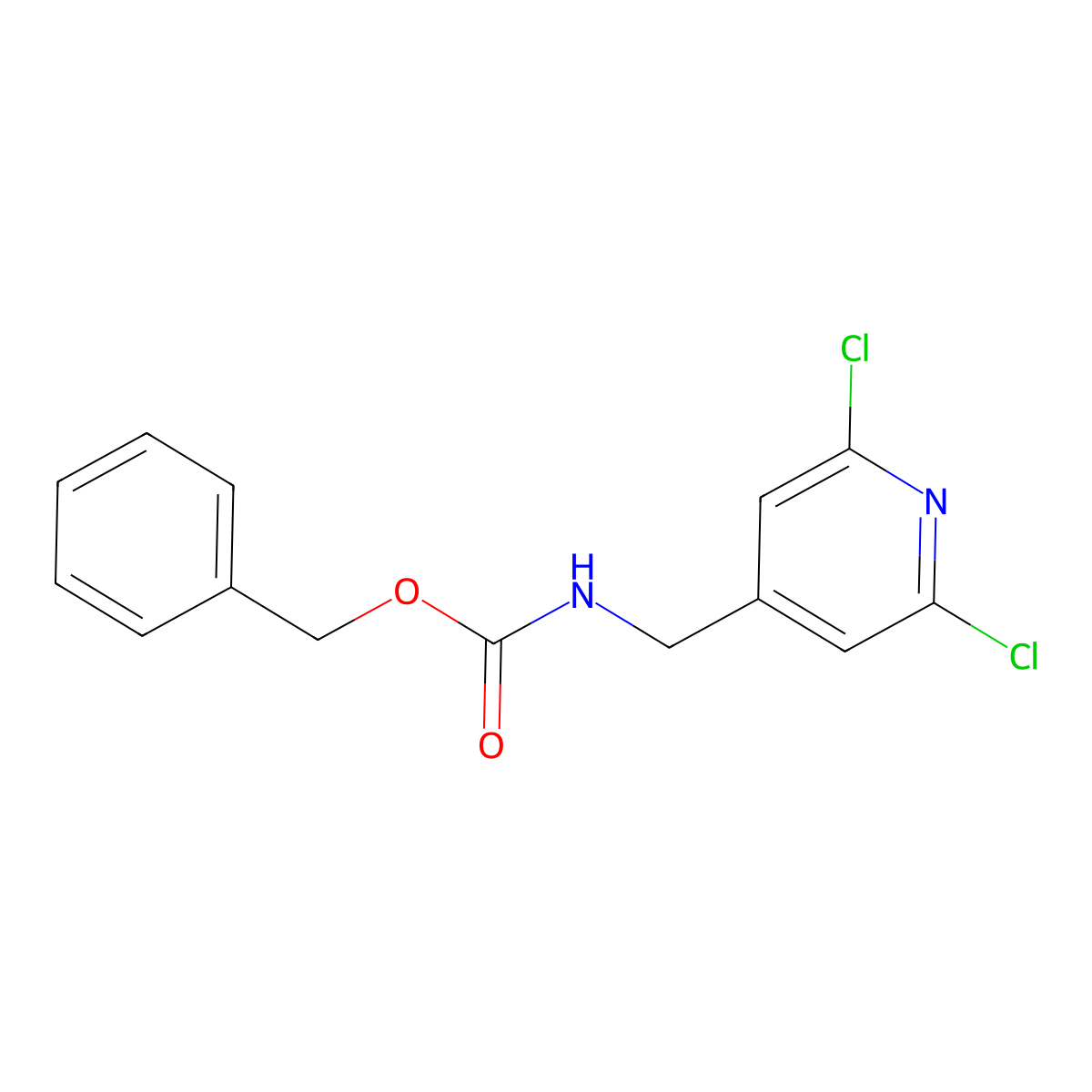 benzyl N-[(2,6-dichloropyridin-4-yl)methyl]carbamate molecular structure, CAS 438566-20-2