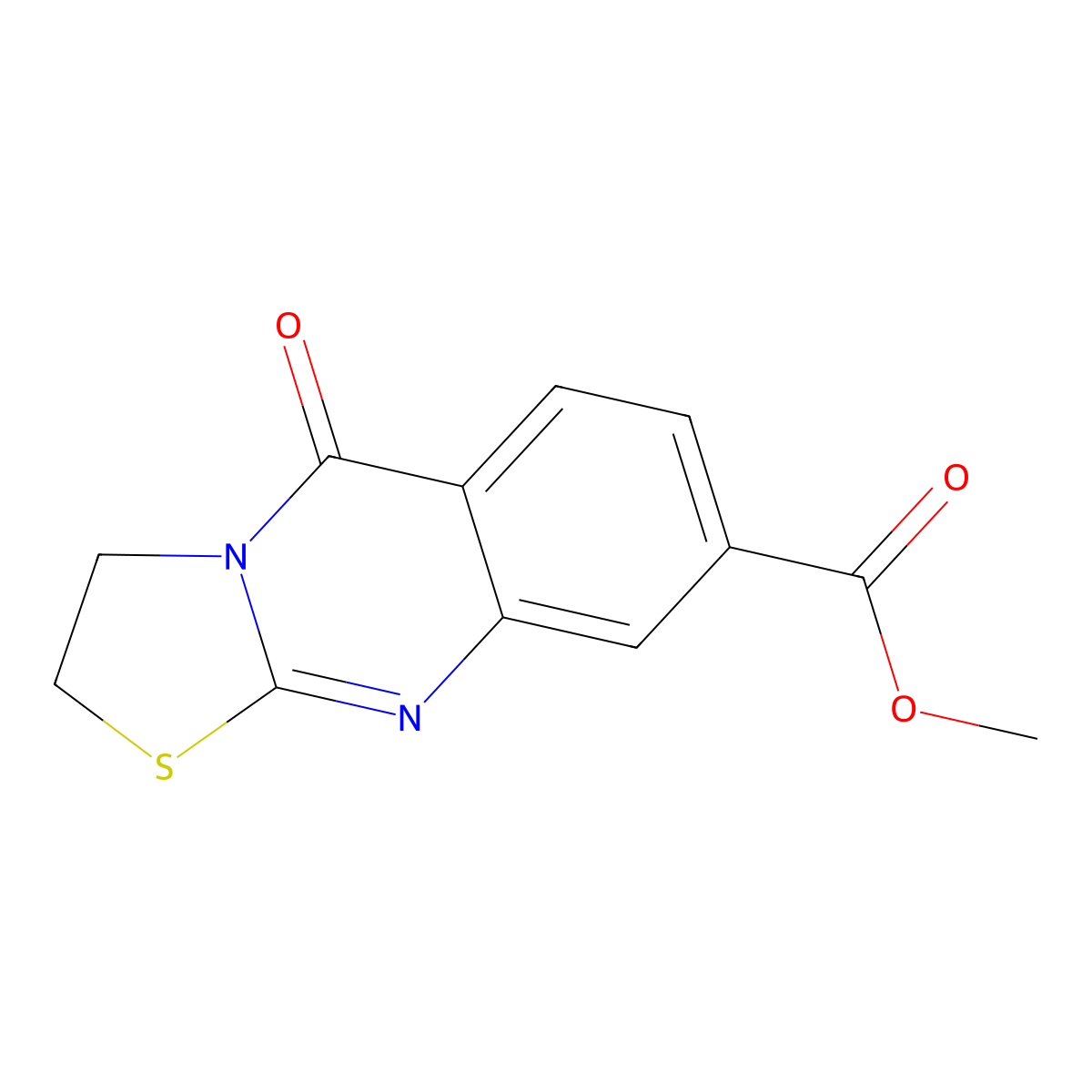 methyl 5-oxo-2,3-dihydro-5H-[1,3]thiazolo[2,3-b]quinazoline-8-carboxylate molecular structure, CAS 438574-61-9
