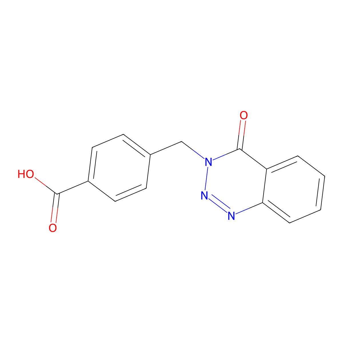 4-[(4-Oxo-1,2,3-benzotriazin-3-yl)methyl]benzoic acid molecular structure, CAS 438574-92-6