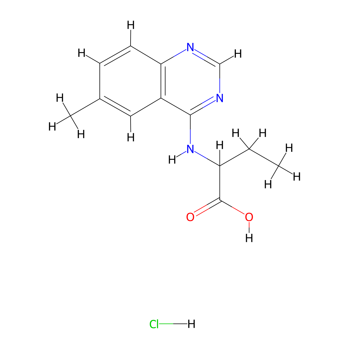2-(6-Methyl-quinazolin-4-ylamino)-butyric acid hydrochloride molecular structure, CAS 438581-54-5