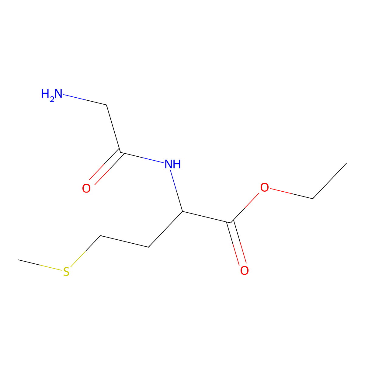 2-(2-Amino-acetylamino)-4-methylsulfanyl-butyric acid ethyl ester molecular structure, CAS 438581-57-8