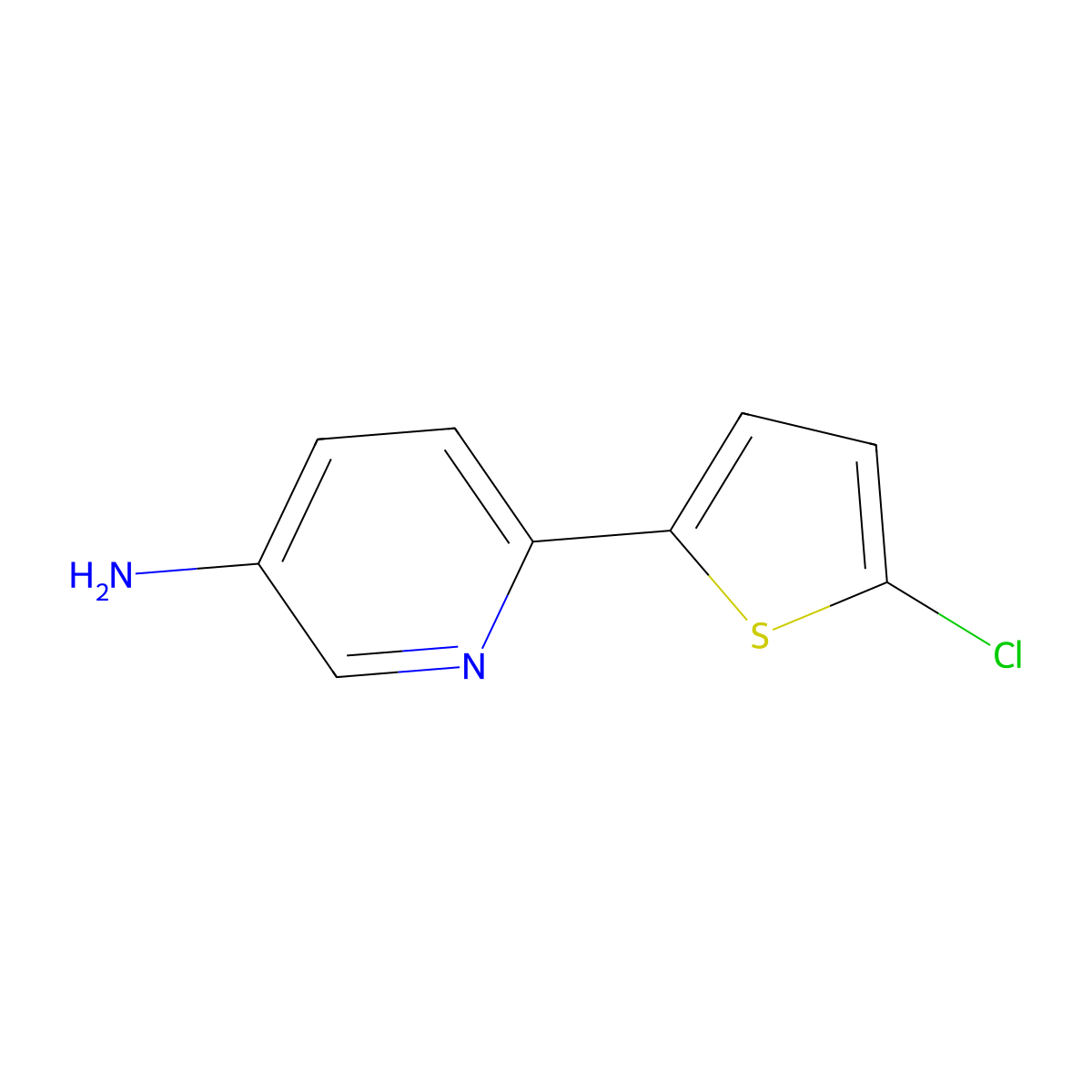 6-(5-Chlorothiophen-2-yl)pyridin-3-amine molecular structure, CAS 438585-65-0