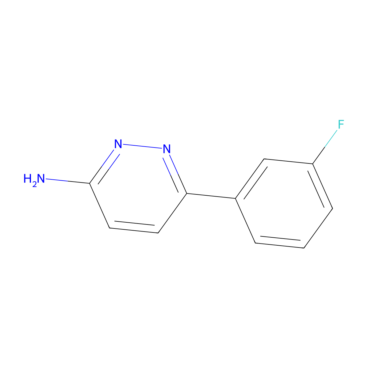 3-Amino-6-(3-fluorophenyl)pyridazine molecular structure, CAS 438586-05-1