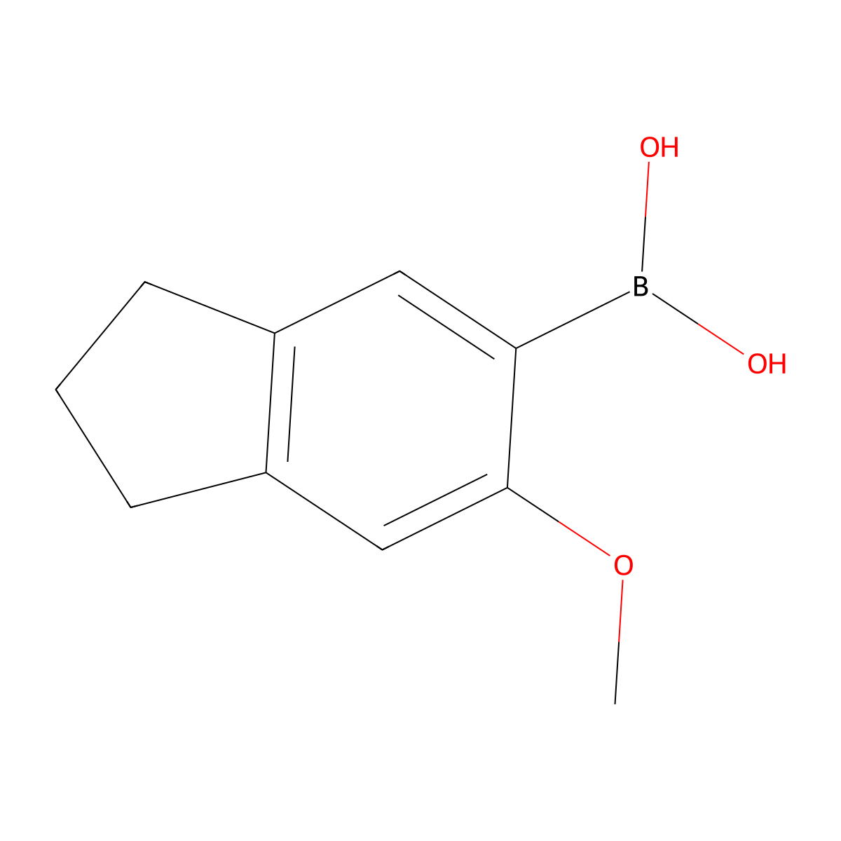 (6-methoxy-2,3-dihydro-1H-inden-5-yl)boronic acid molecular structure, CAS 438589-67-4