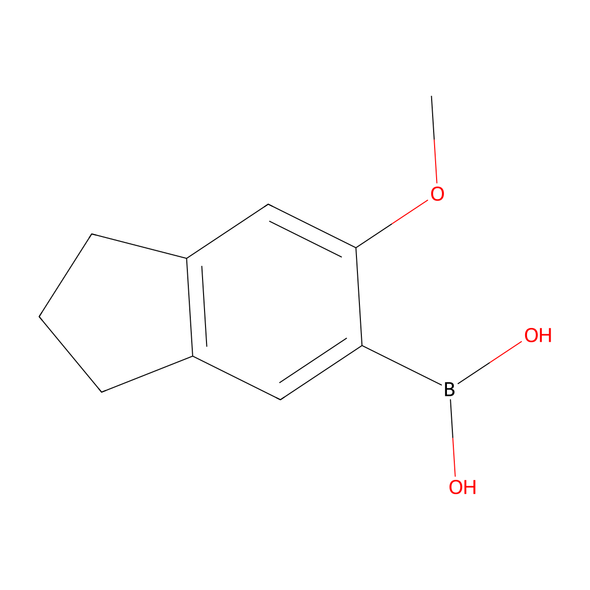 (6-methoxy-2,3-dihydro-1H-inden-5-yl)boronic acid molecular structure, CAS 438589-67-4