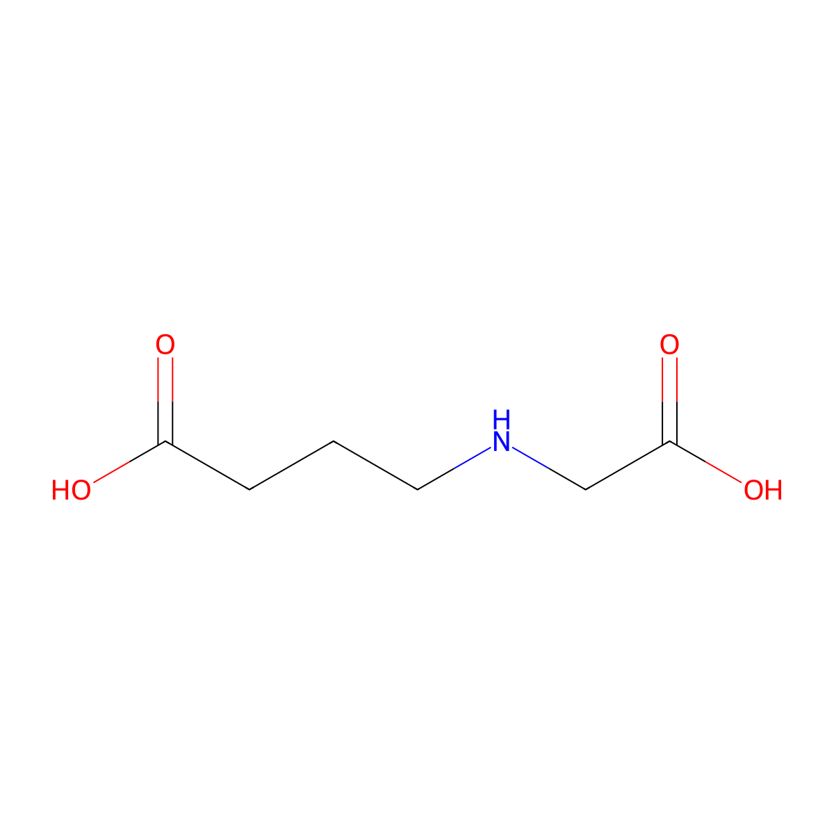 Butanoic acid, 4-[(carboxymethyl)amino]- molecular structure, CAS 4386-04-3