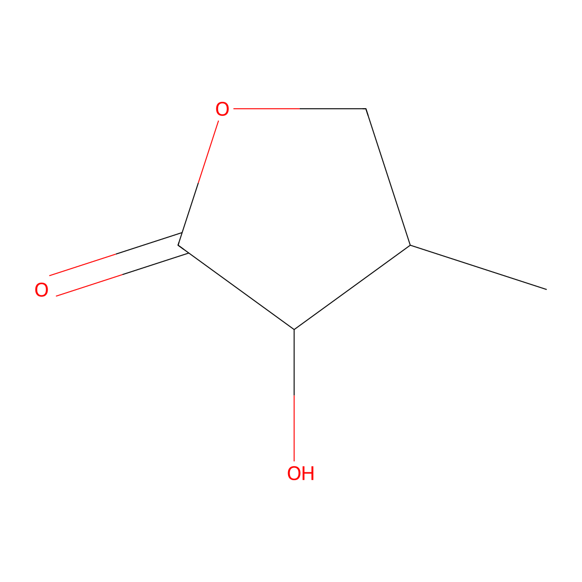 3-Hydroxy-4-methyloxolan-2-one molecular structure, CAS 4386-18-9