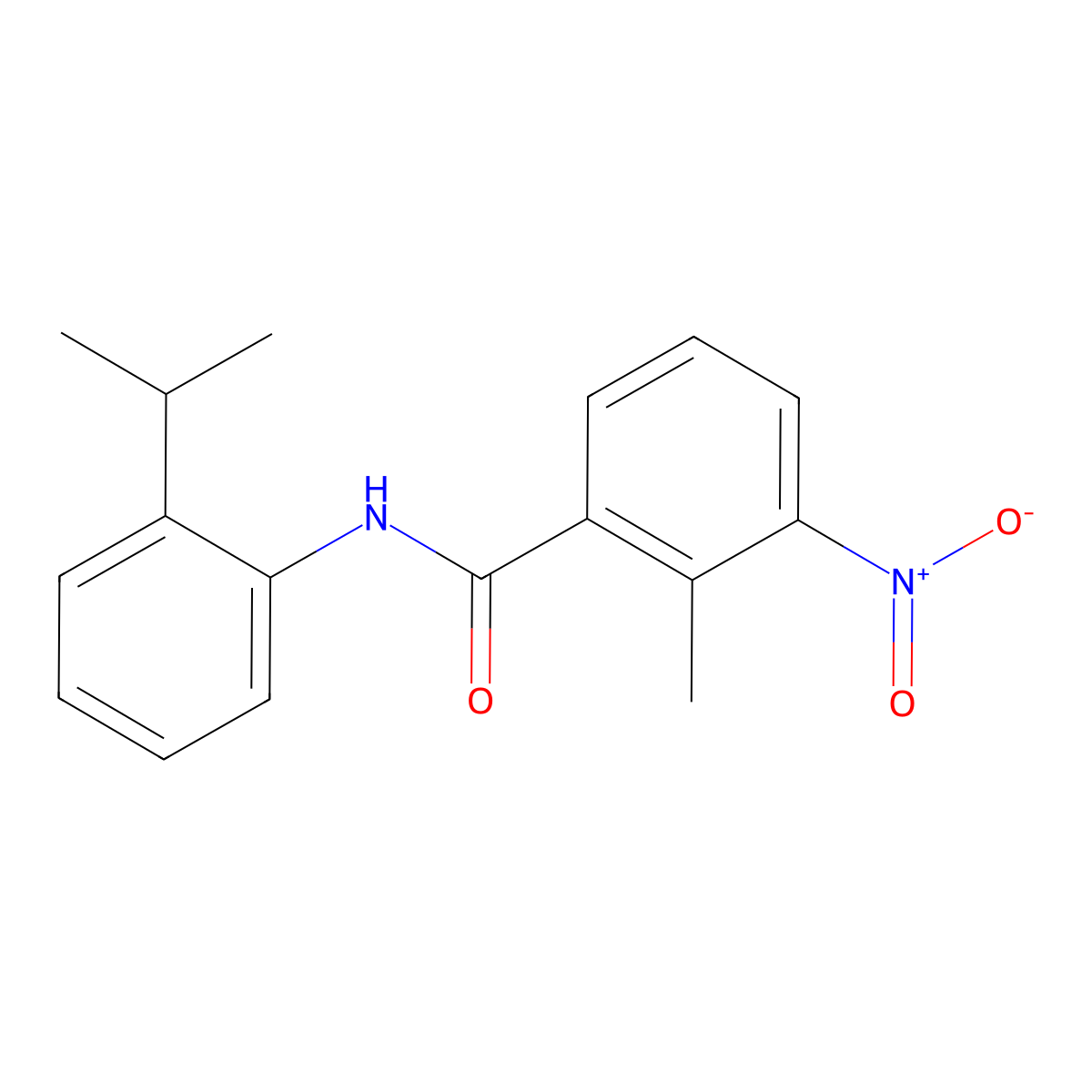 N-(2-Isopropylphenyl)-2-methyl-3-nitrobenzamide molecular structure, CAS 438609-14-4