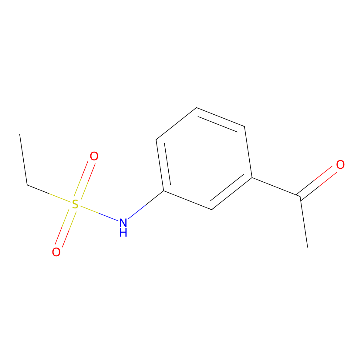 N-(3-acetylphenyl)ethanesulfonamide molecular structure, CAS 438610-31-2