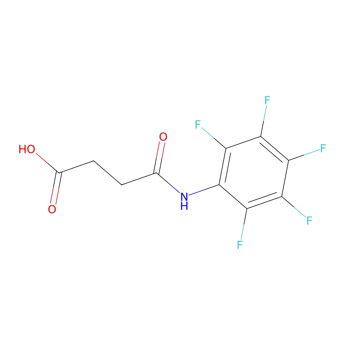 3-((Pentafluorophenyl)carbamoyl)propanoic acid molecular structure, CAS 438612-41-0