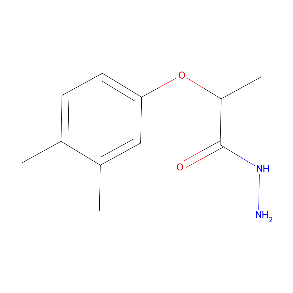 2-(3,4-Dimethylphenoxy)propanohydrazide molecular structure, CAS 438613-32-2