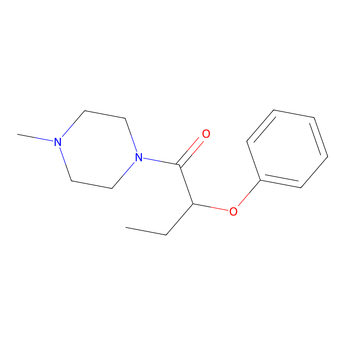 1-(4-Methylpiperazin-1-yl)-2-phenoxybutan-1-one molecular structure, CAS 438613-58-2