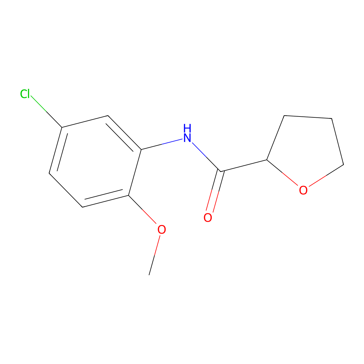 N-(5-chloro-2-methoxyphenyl)oxolane-2-carboxamide molecular structure, CAS 438614-06-3