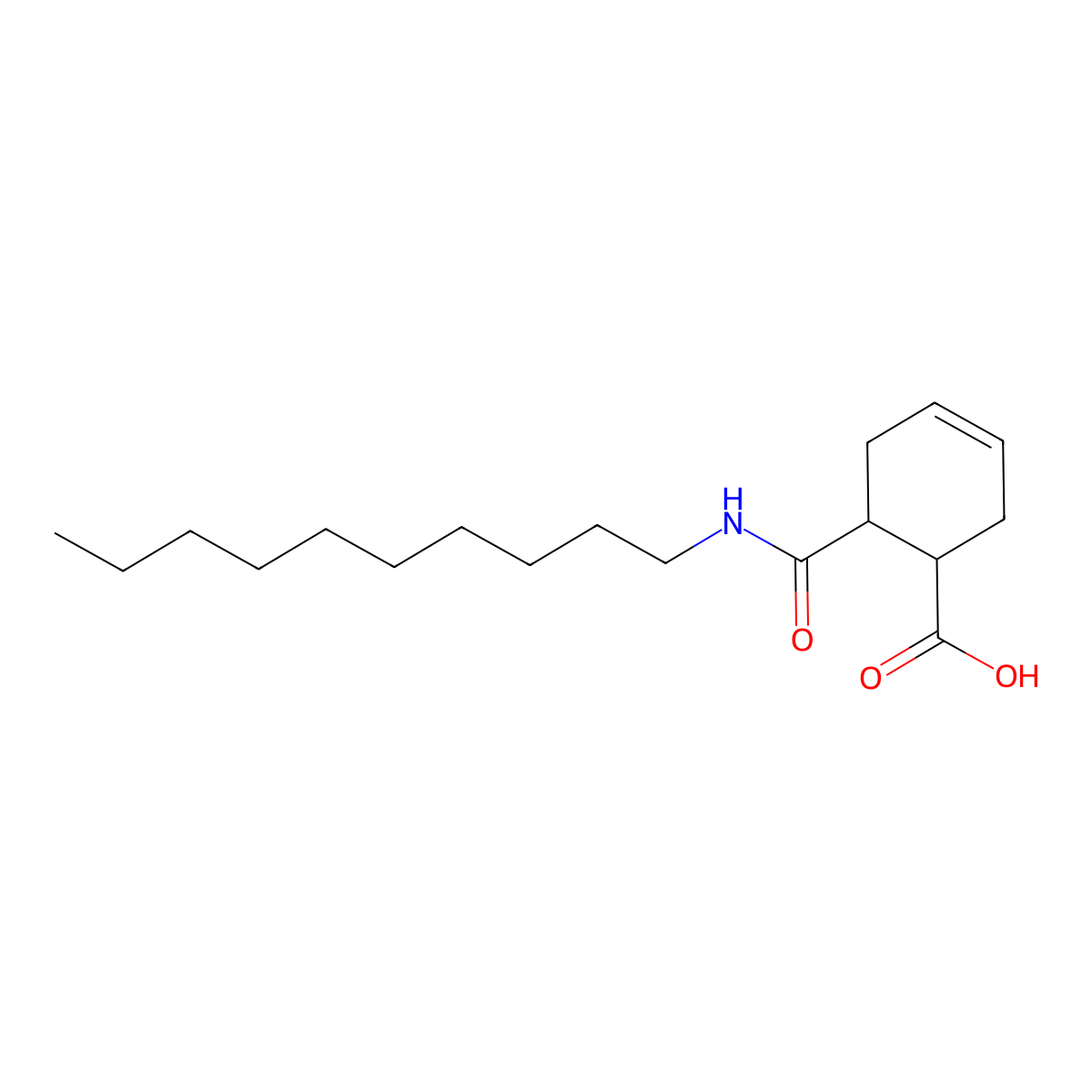 6-(Decylcarbamoyl)cyclohex-3-ene-1-carboxylic acid molecular structure, CAS 438614-29-0