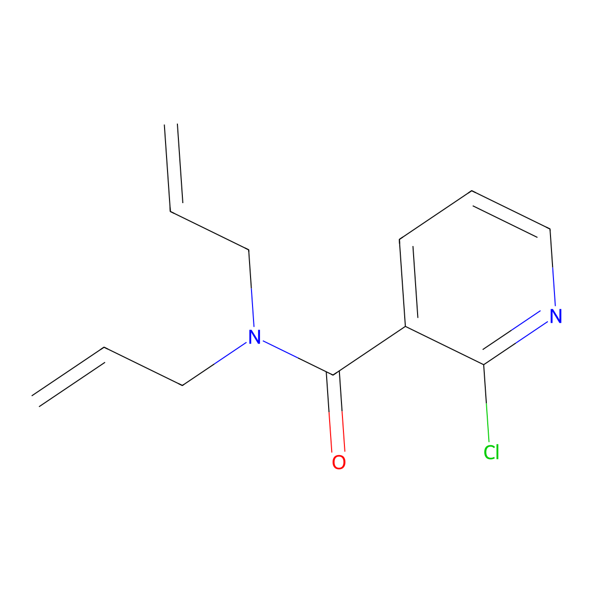 N,N-Diallyl-2-chloronicotinamide molecular structure, CAS 438614-65-4