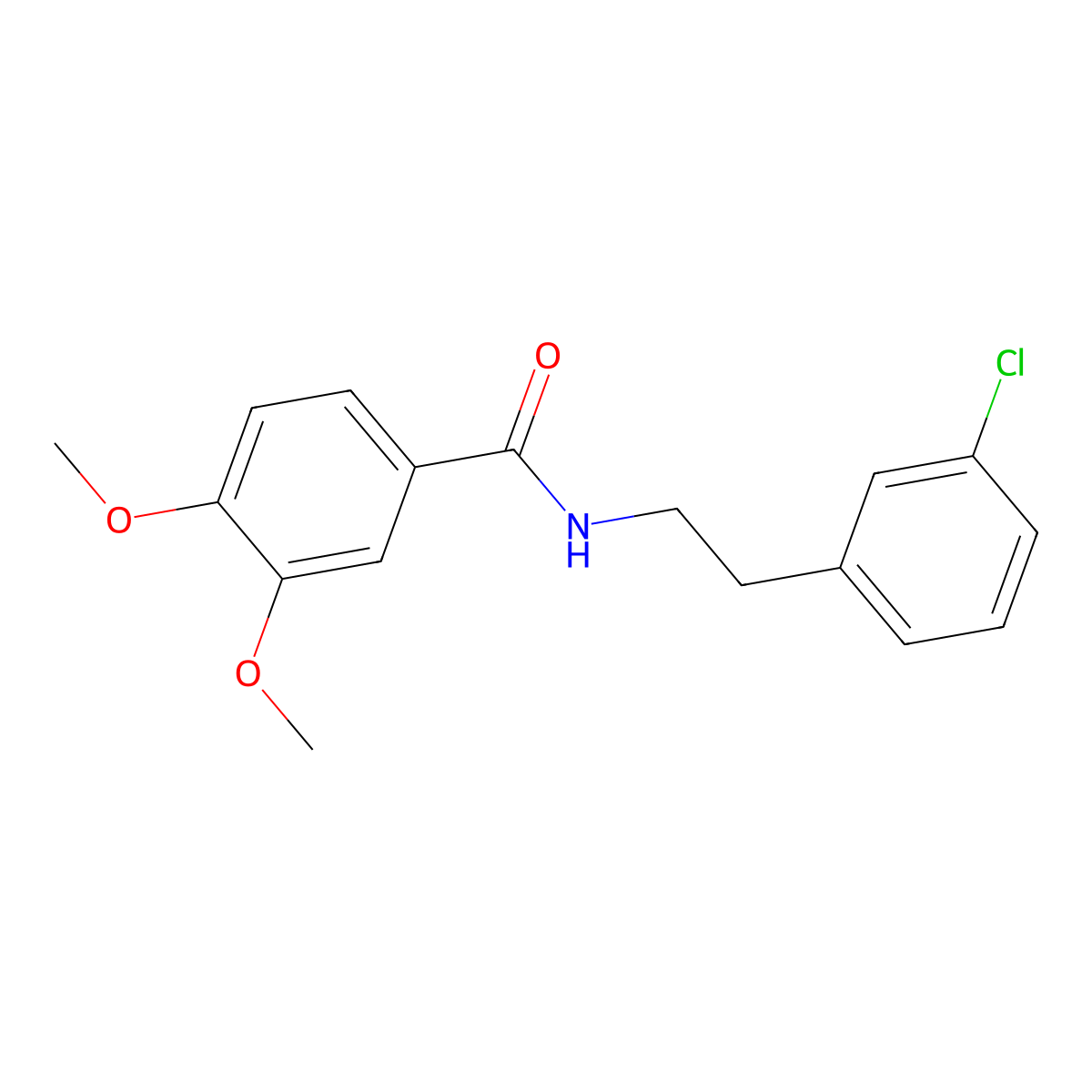 N-[2-(3-chlorophenyl)ethyl]-3,4-dimethoxybenzamide molecular structure, CAS 438614-66-5