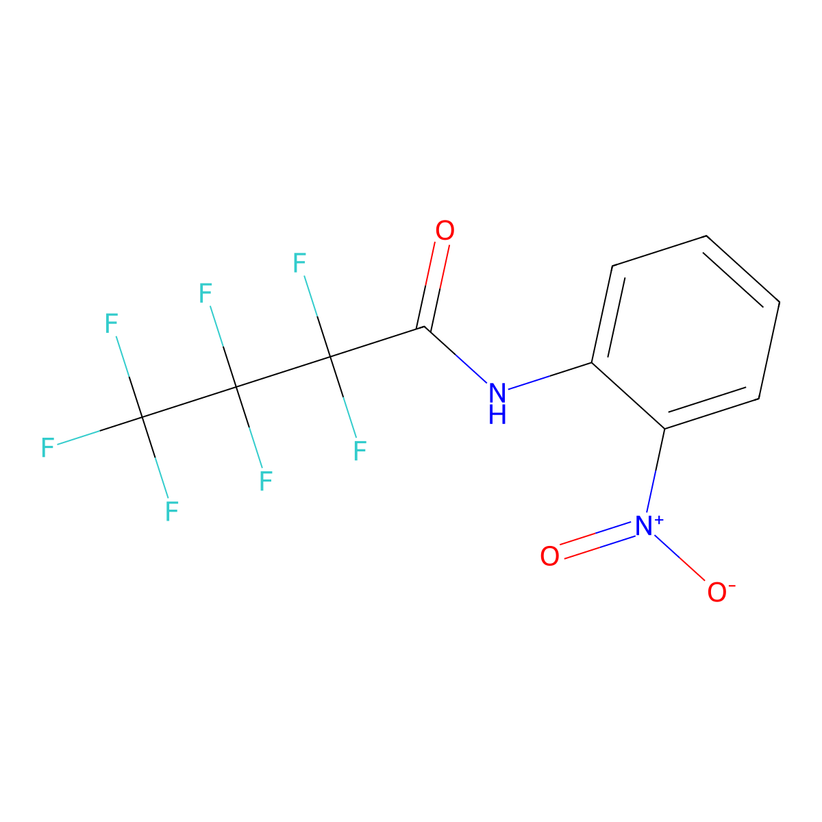 2,2,3,3,4,4,4-heptafluoro-N-(2-nitrophenyl)butanamide molecular structure, CAS 438615-07-7