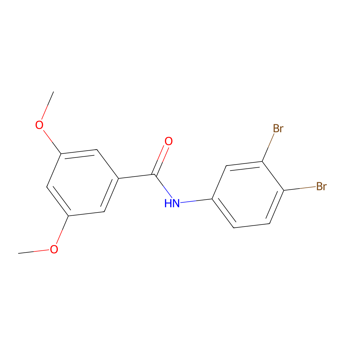 N-(3,4-dibromophenyl)-3,5-dimethoxybenzamide molecular structure, CAS 438615-56-6
