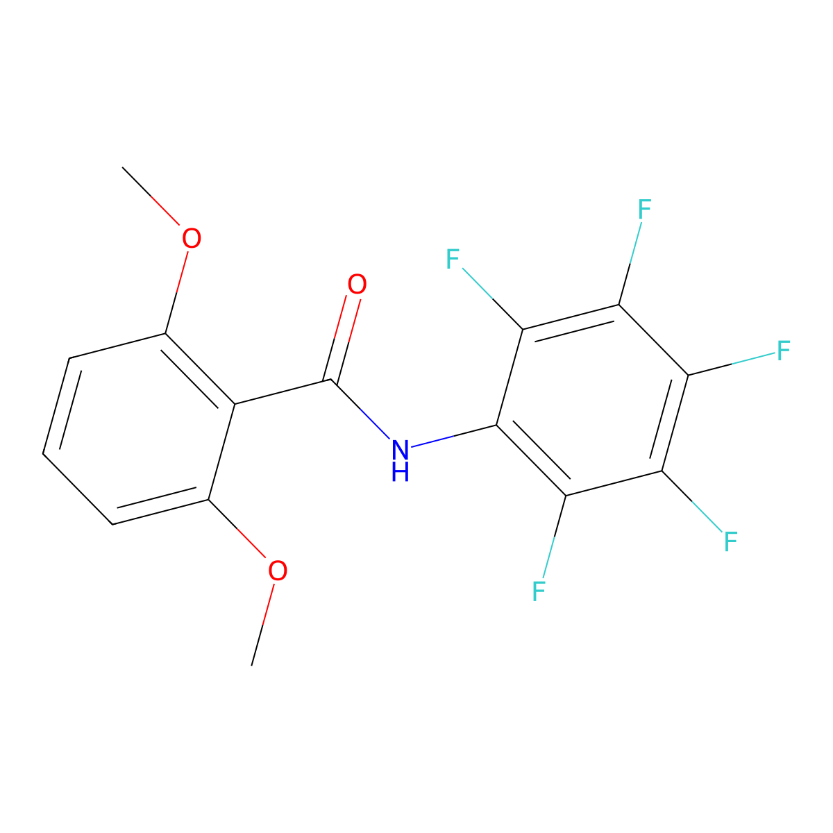 2,6-dimethoxy-N-(2,3,4,5,6-pentafluorophenyl)benzamide molecular structure, CAS 438615-65-7