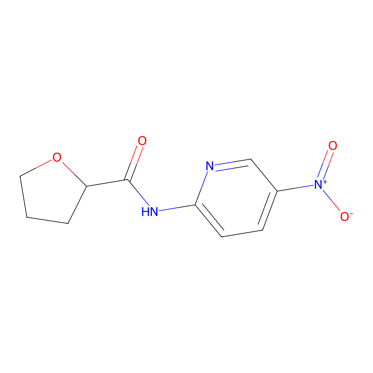 N-(5-nitropyridin-2-yl)oxolane-2-carboxamide molecular structure, CAS 438615-73-7