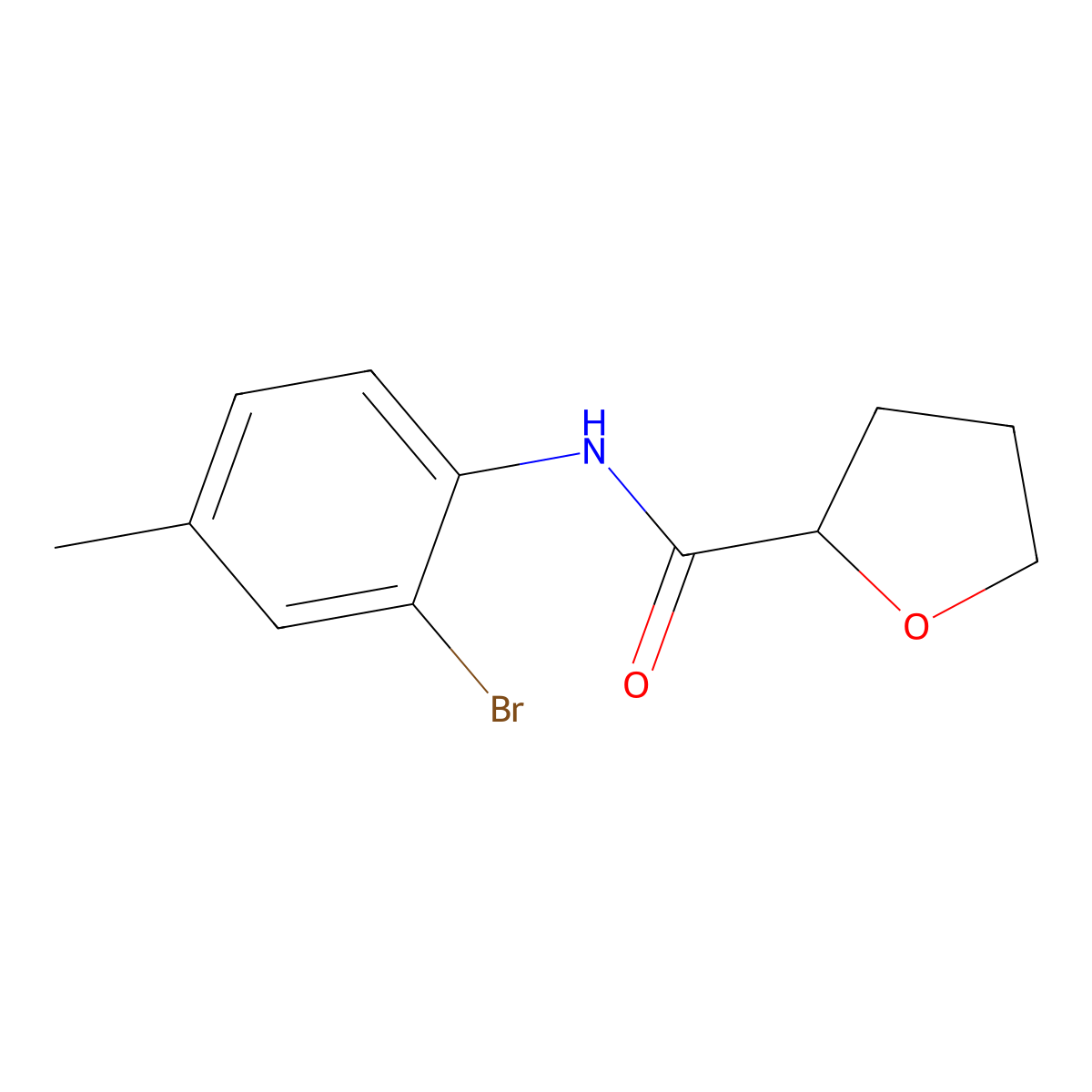 N-(2-bromo-4-methylphenyl)tetrahydrofuran-2-carboxamide molecular structure, CAS 438615-98-6