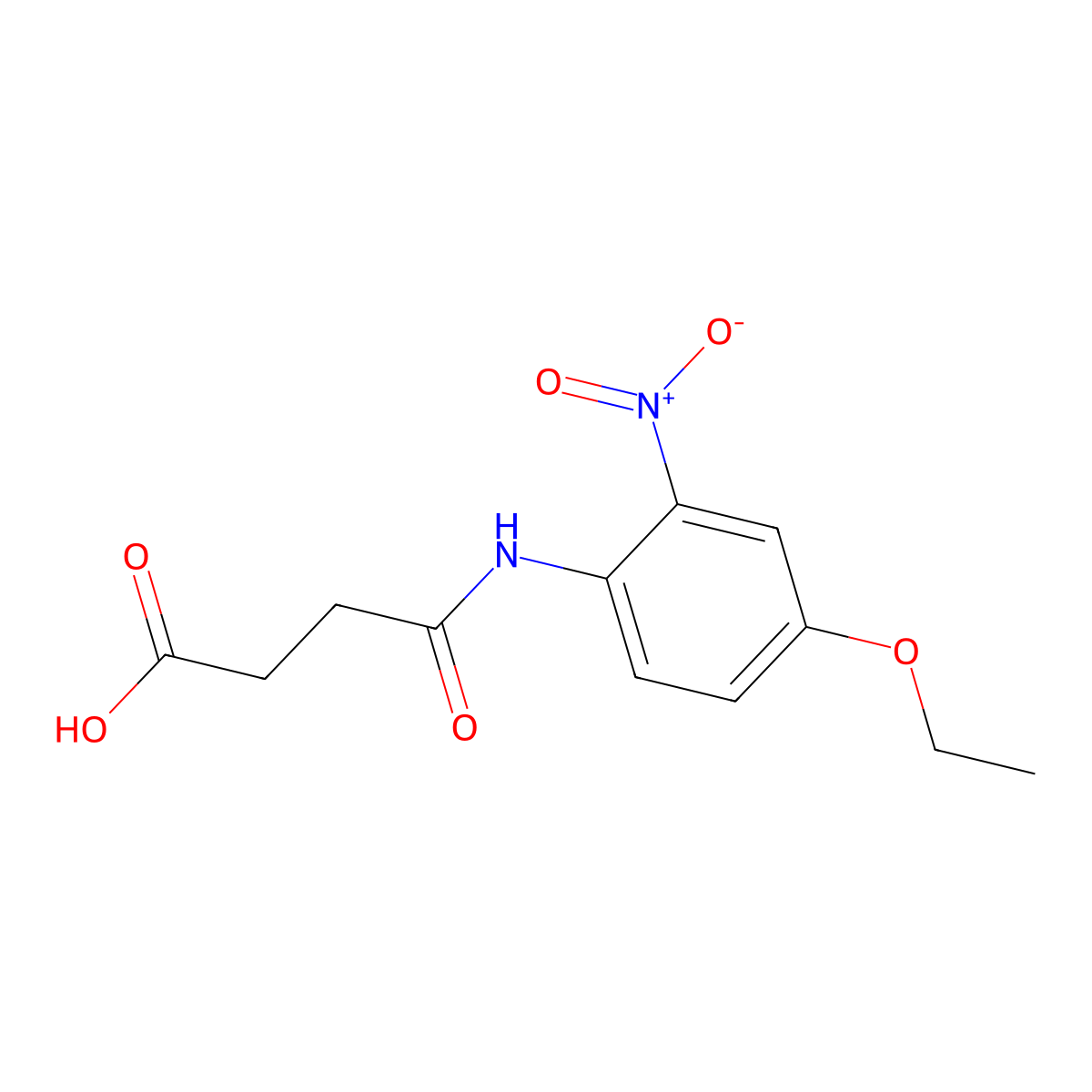 4-[(4-Ethoxy-2-nitrophenyl)amino]-4-oxobutanoic acid molecular structure, CAS 438616-58-1