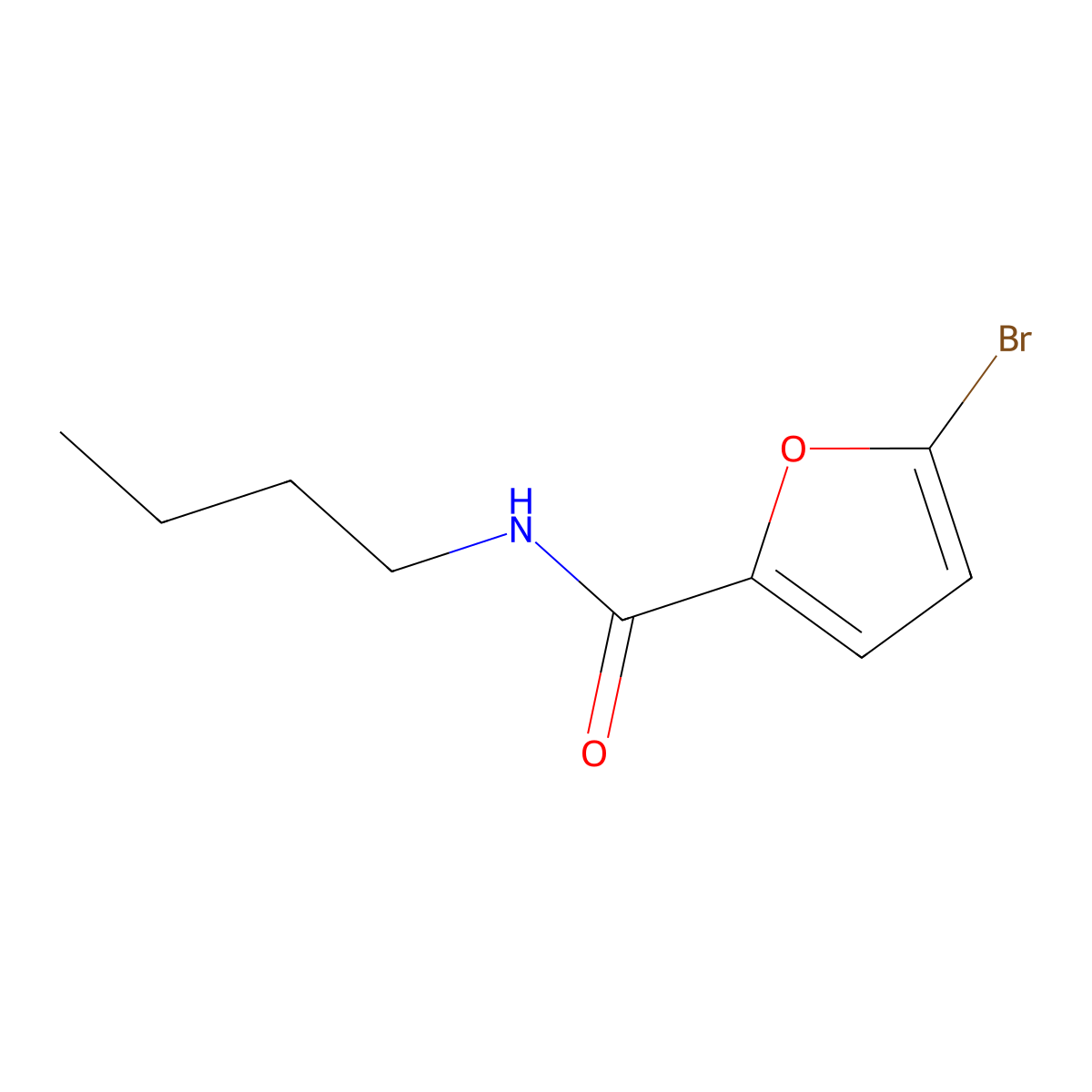5-bromo-N-butylfuran-2-carboxamide molecular structure, CAS 438617-12-0