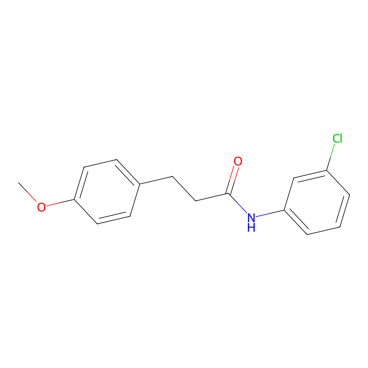 N-(3-Chlorophenyl)-3-(4-methoxyphenyl)propanamide molecular structure, CAS 438617-28-8