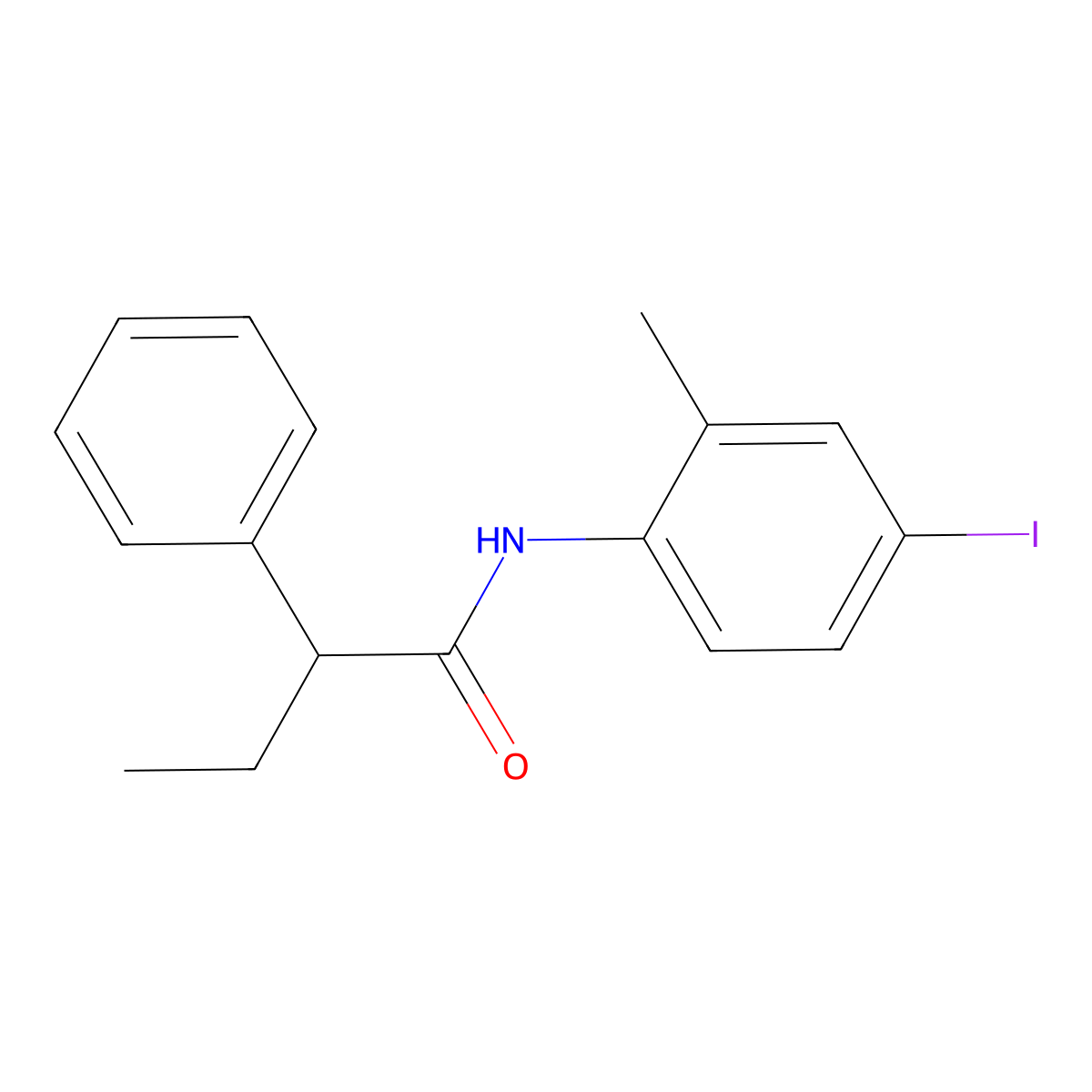 N-(4-iodo-2-methylphenyl)-2-phenylbutanamide molecular structure, CAS 438617-42-6