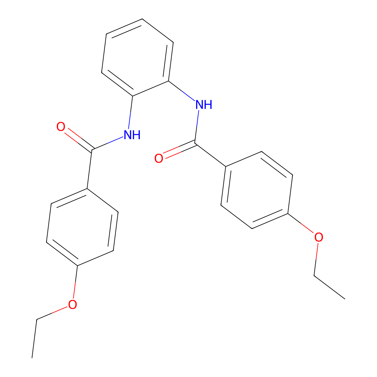 4-ethoxy-N-[2-[(4-ethoxybenzoyl)amino]phenyl]benzamide molecular structure, CAS 438618-00-9