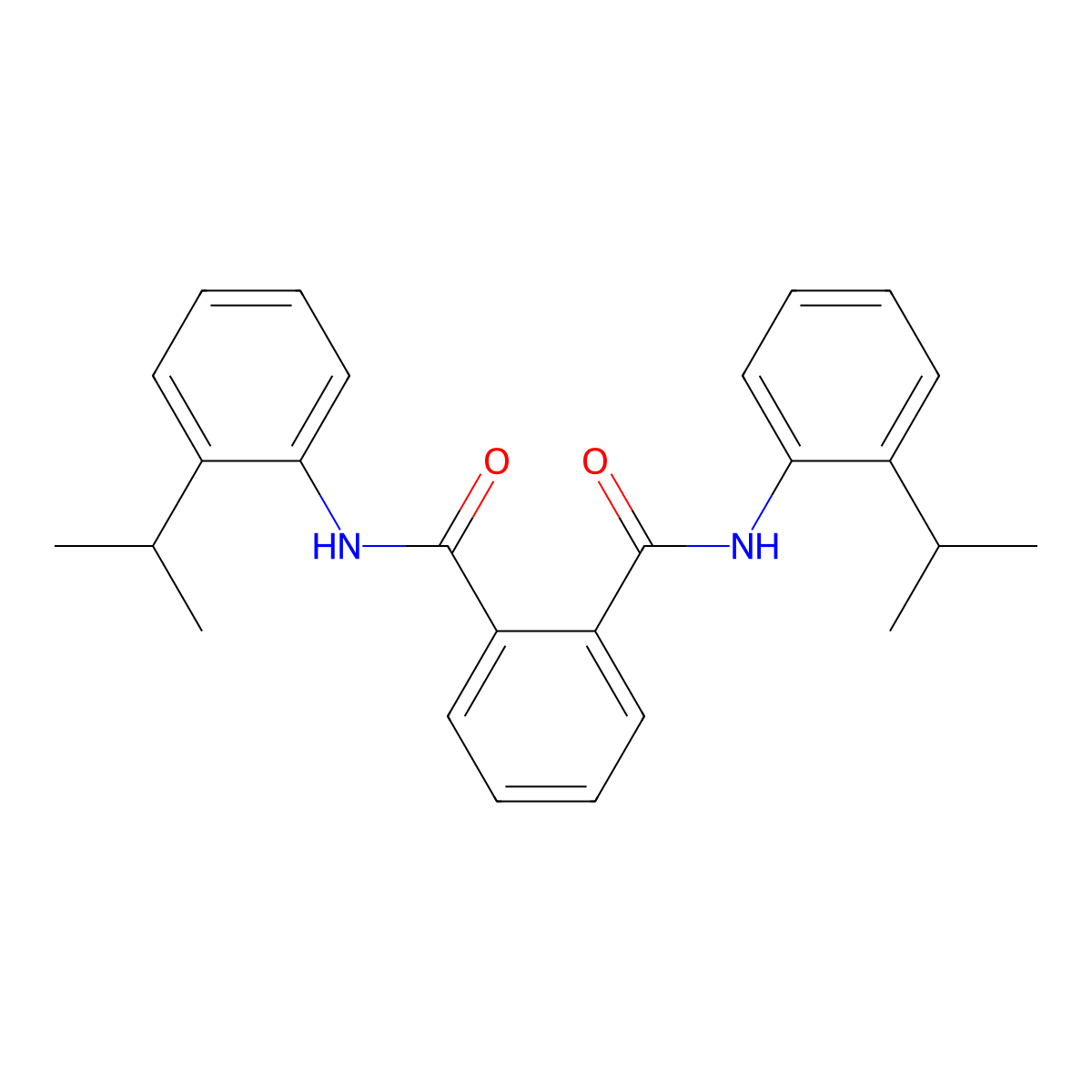 1-N,2-N-bis(2-propan-2-ylphenyl)benzene-1,2-dicarboxamide molecular structure, CAS 438618-16-7