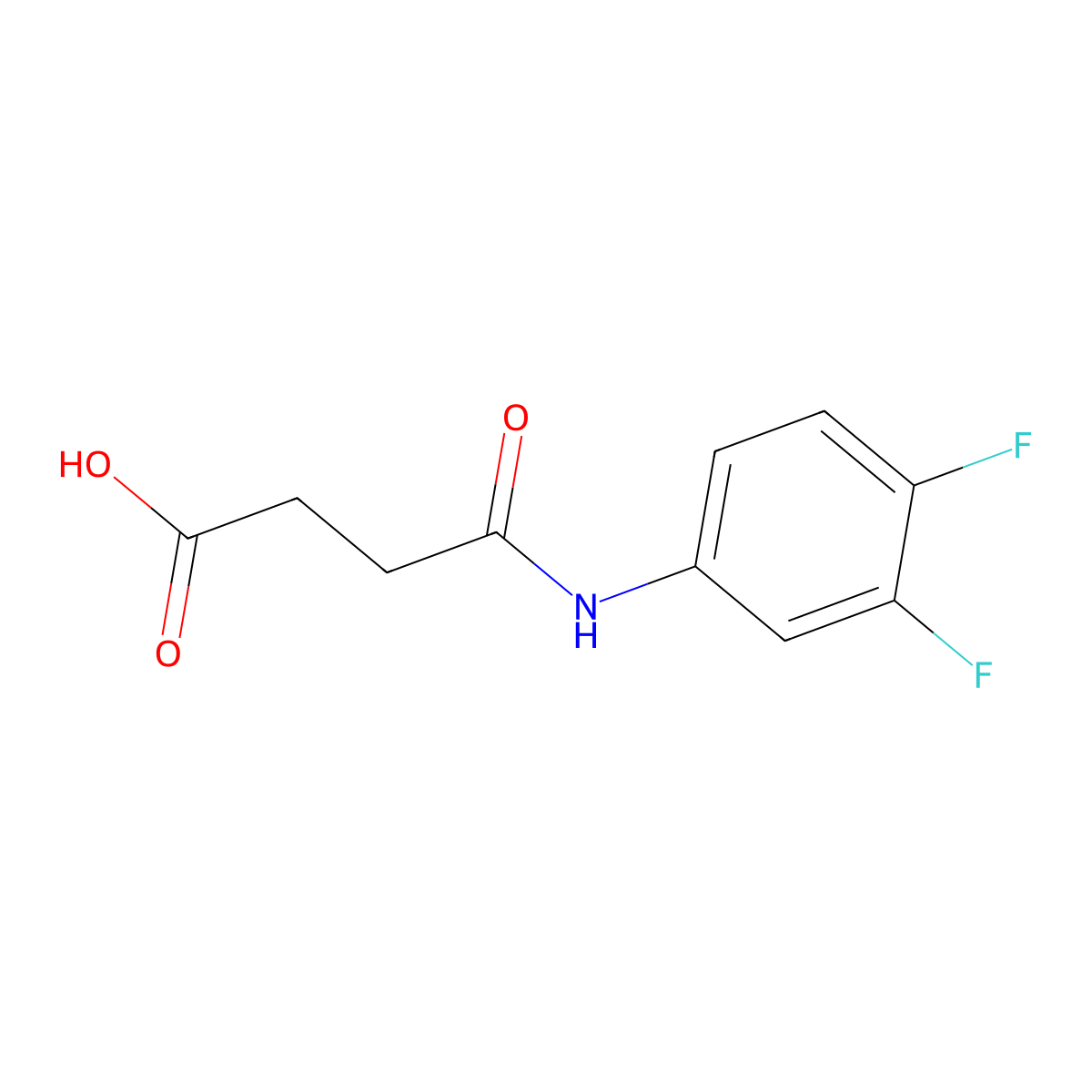4-(3,4-Difluoroanilino)-4-oxobutanoic acid molecular structure, CAS 438619-08-0