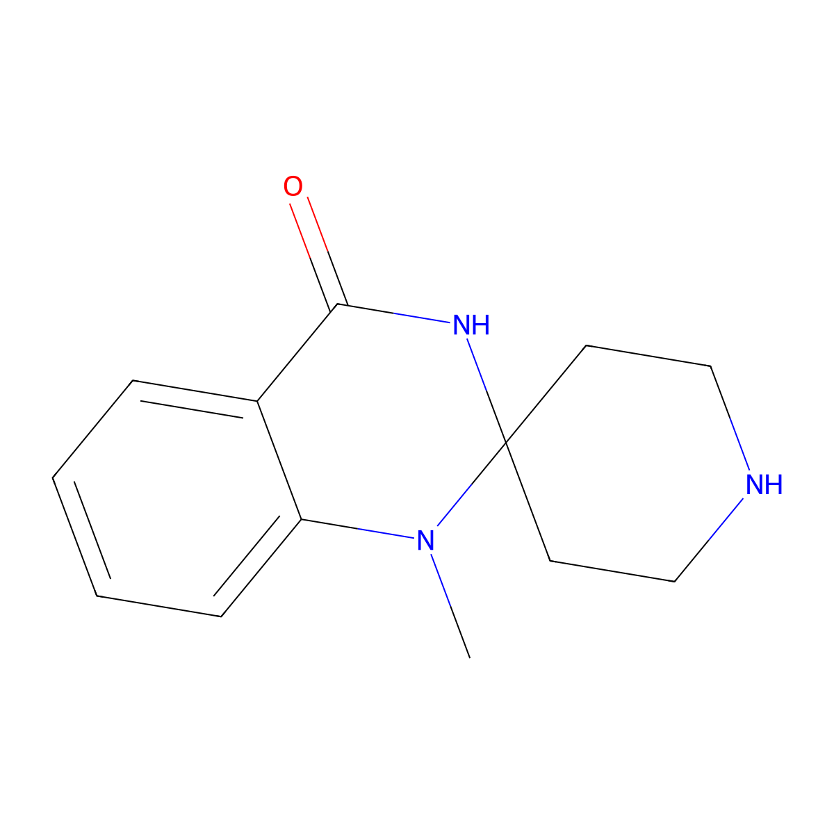 1'-methyl-1'H-spiro[piperidine-4,2'-quinazolin]-4'(3'H)-one molecular structure, CAS 438621-93-3