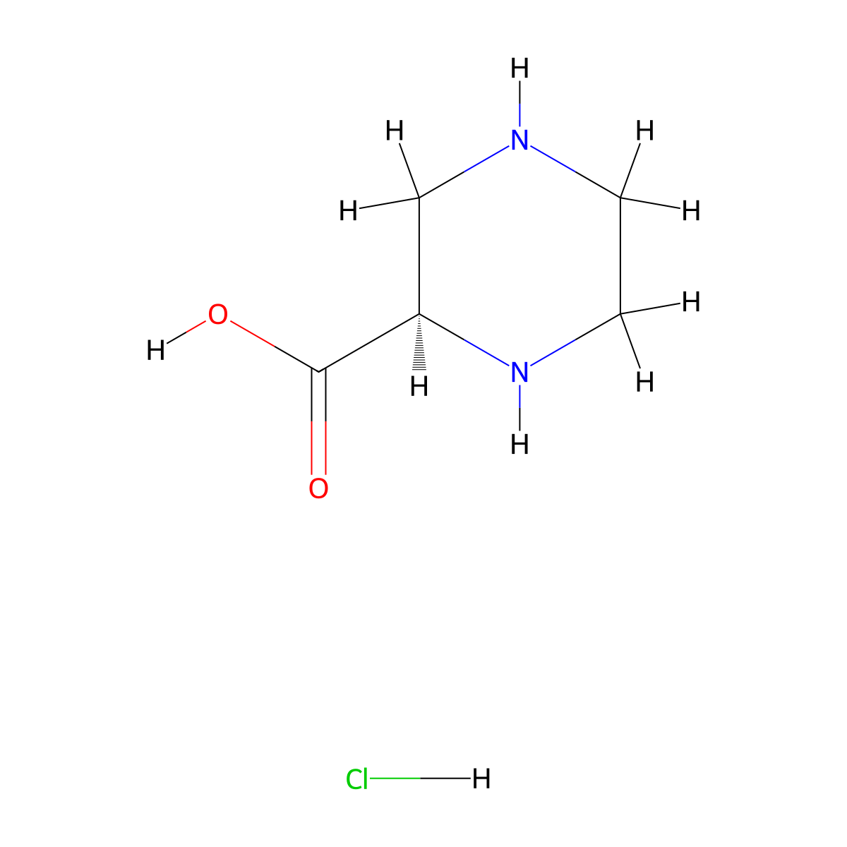 (R)-Piperazine-2-carboxylic acid hydrochloride molecular structure, CAS 438631-78-8