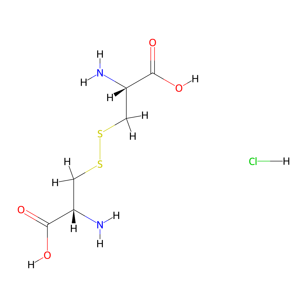 L-cystine hydrochloride molecular structure, CAS 438633-05-7
