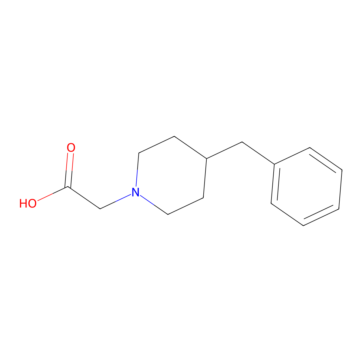 (4-Benzyl-piperidin-1-yl)-acetic acid molecular structure, CAS 438634-64-1