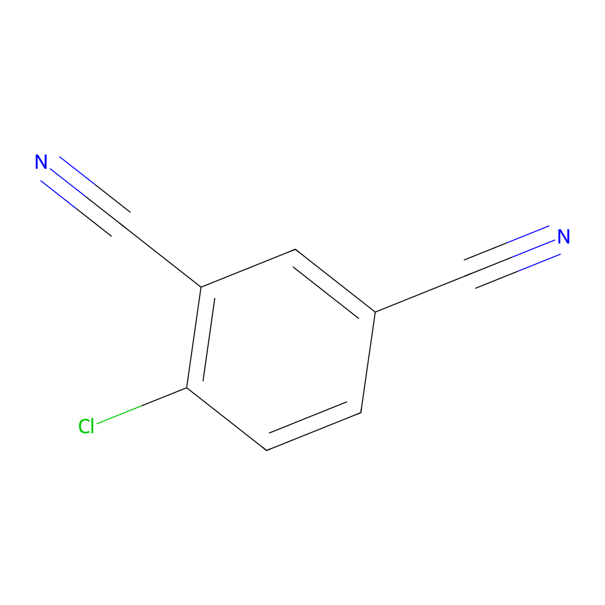 4-Chloroisophthalonitrile molecular structure, CAS 4387-30-8