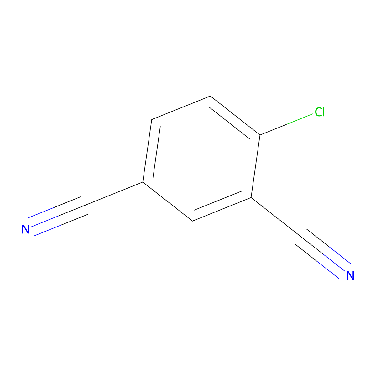 4-Chloroisophthalonitrile molecular structure, CAS 4387-30-8