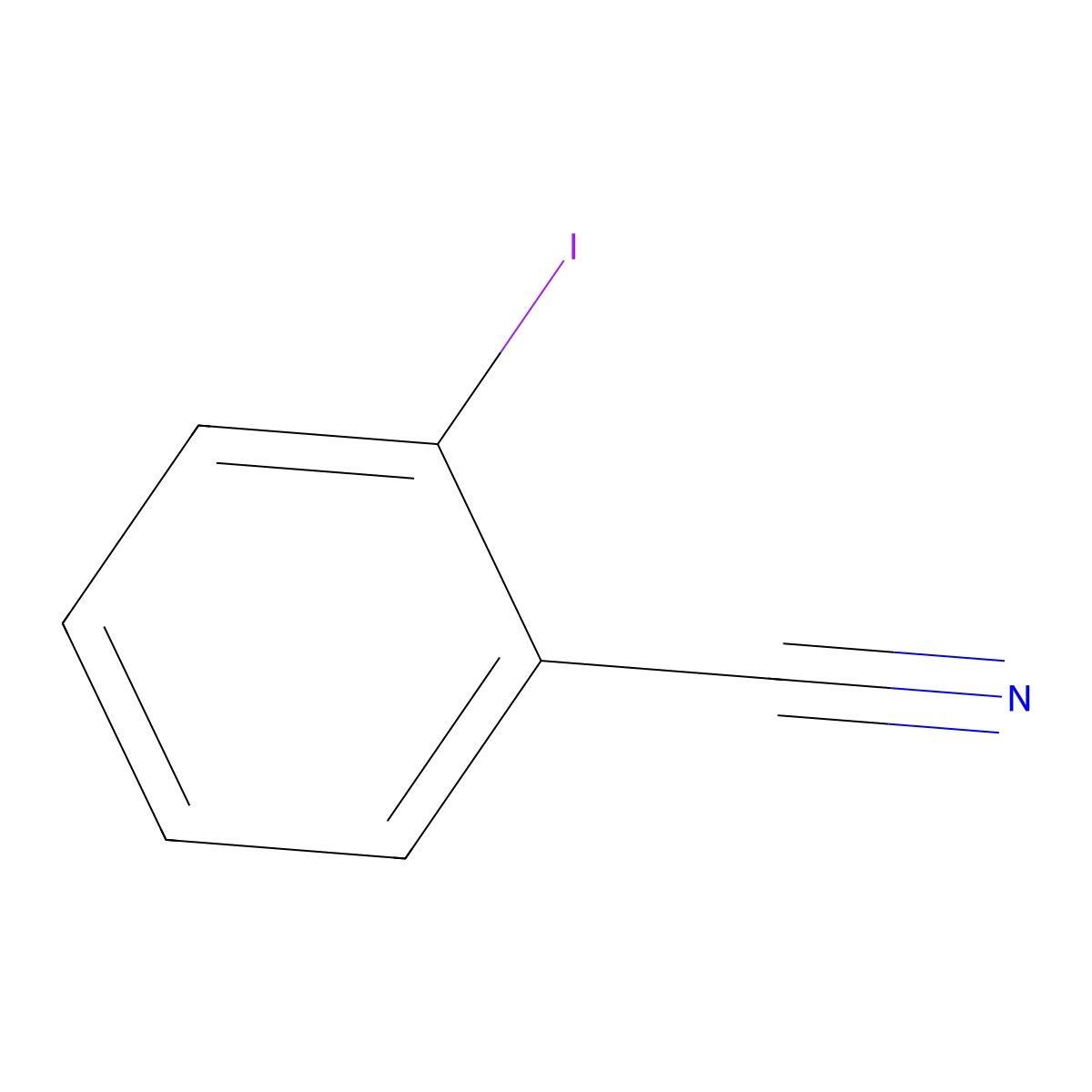 2-Iodobenzonitrile molecular structure, CAS 4387-36-4