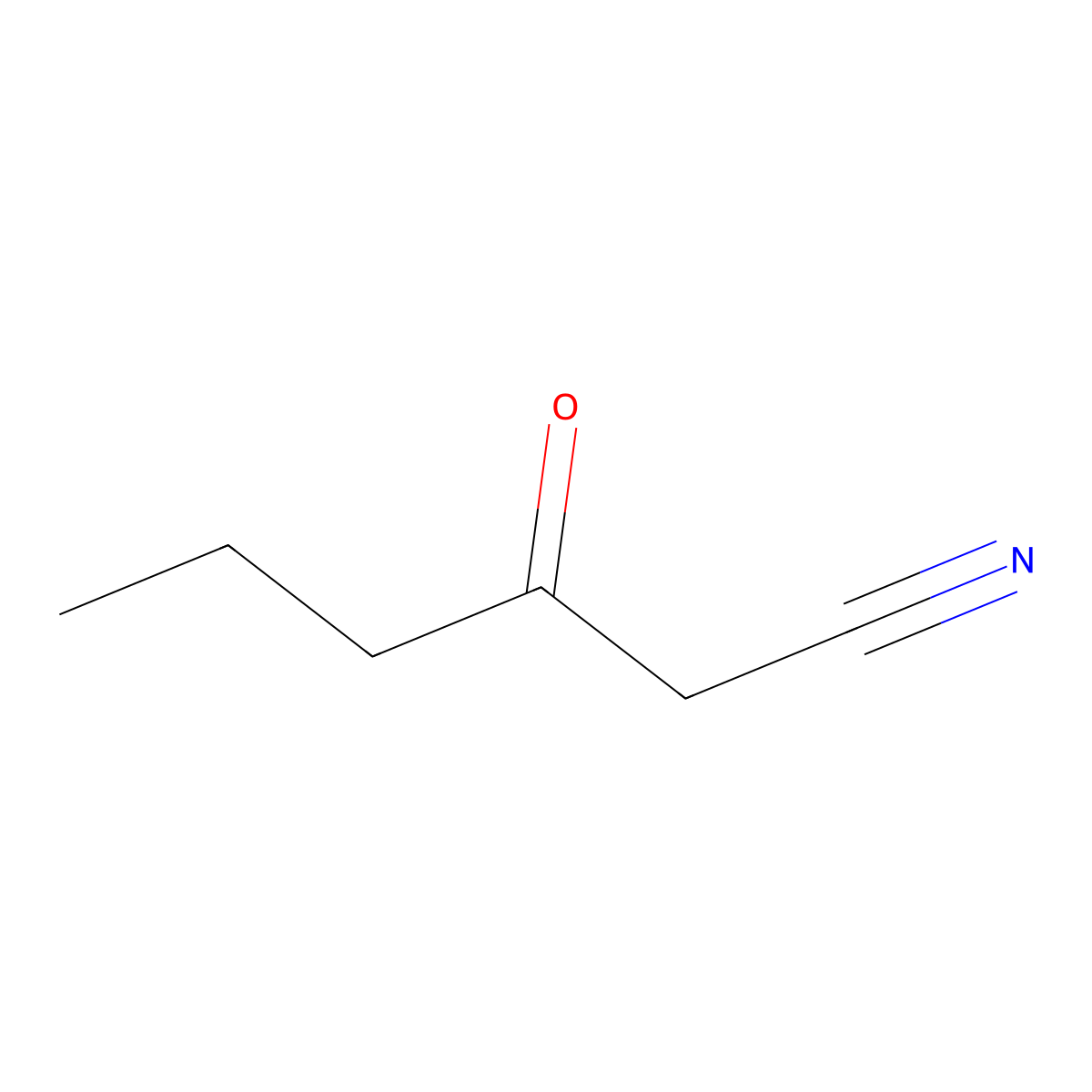 3-Oxohexanenitrile molecular structure, CAS 4388-92-5