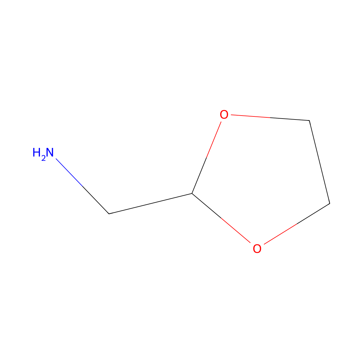 1-(1,3-Dioxolan-2-yl)methanamine molecular structure, CAS 4388-97-0