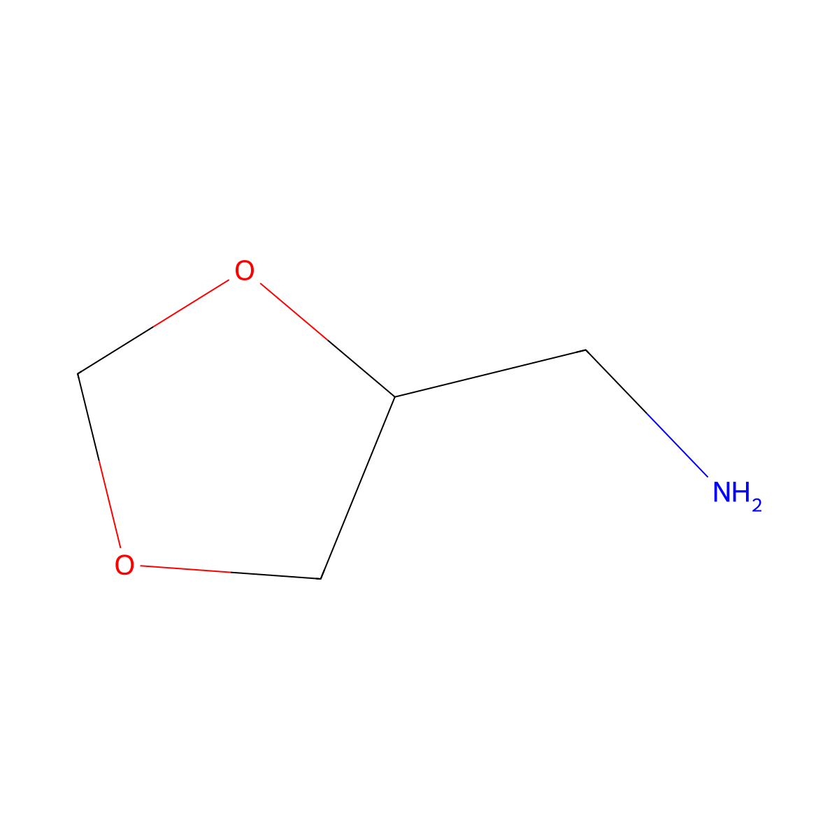 (1,3-Dioxolan-4-yl)methanamine molecular structure, CAS 4388-99-2