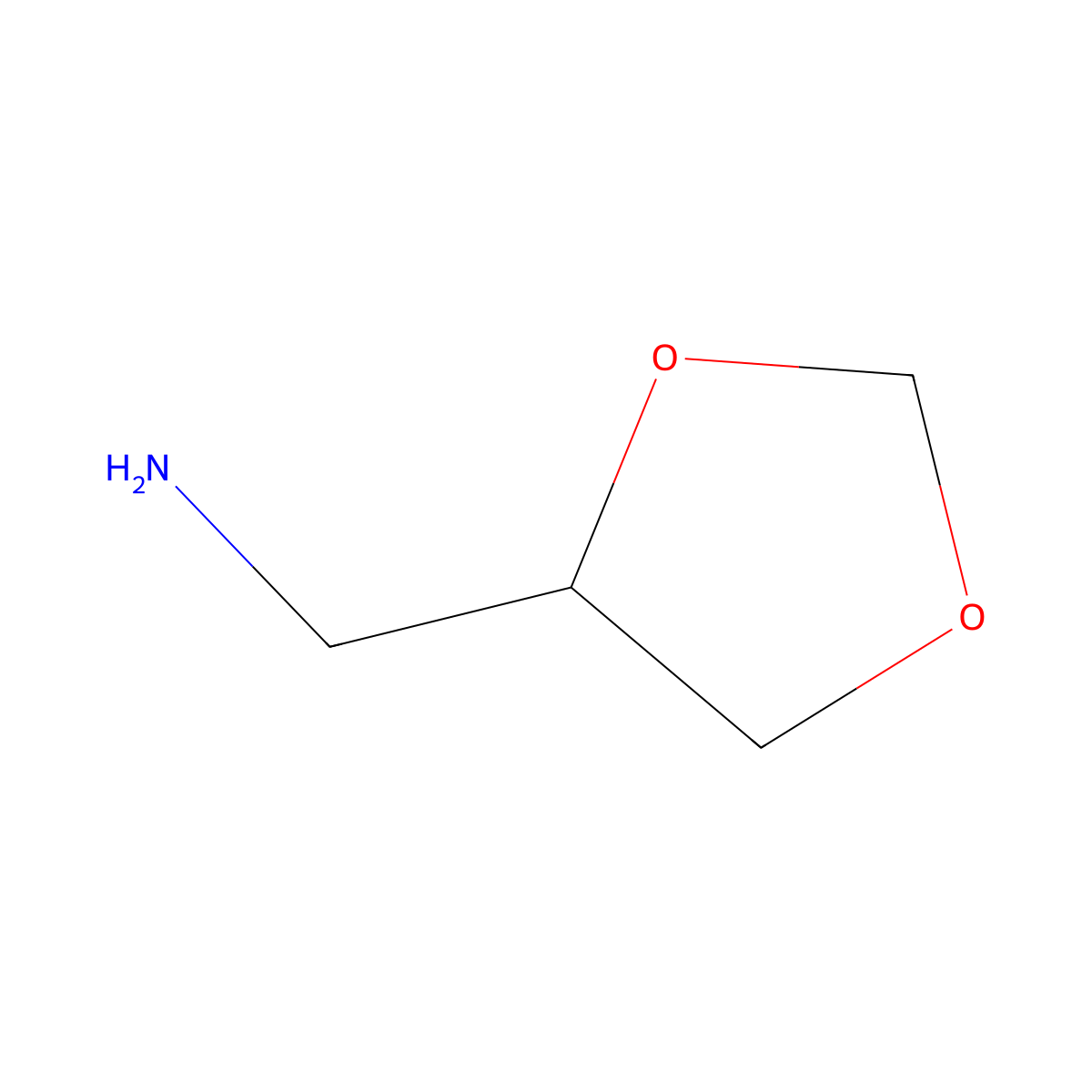 (1,3-Dioxolan-4-yl)methanamine molecular structure, CAS 4388-99-2