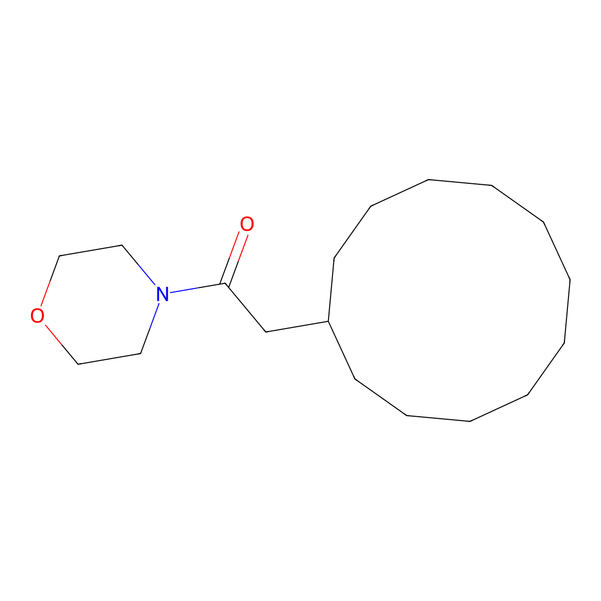 2-Cyclododecyl-1-(morpholin-4-yl)ethanone molecular structure, CAS 4389-81-5