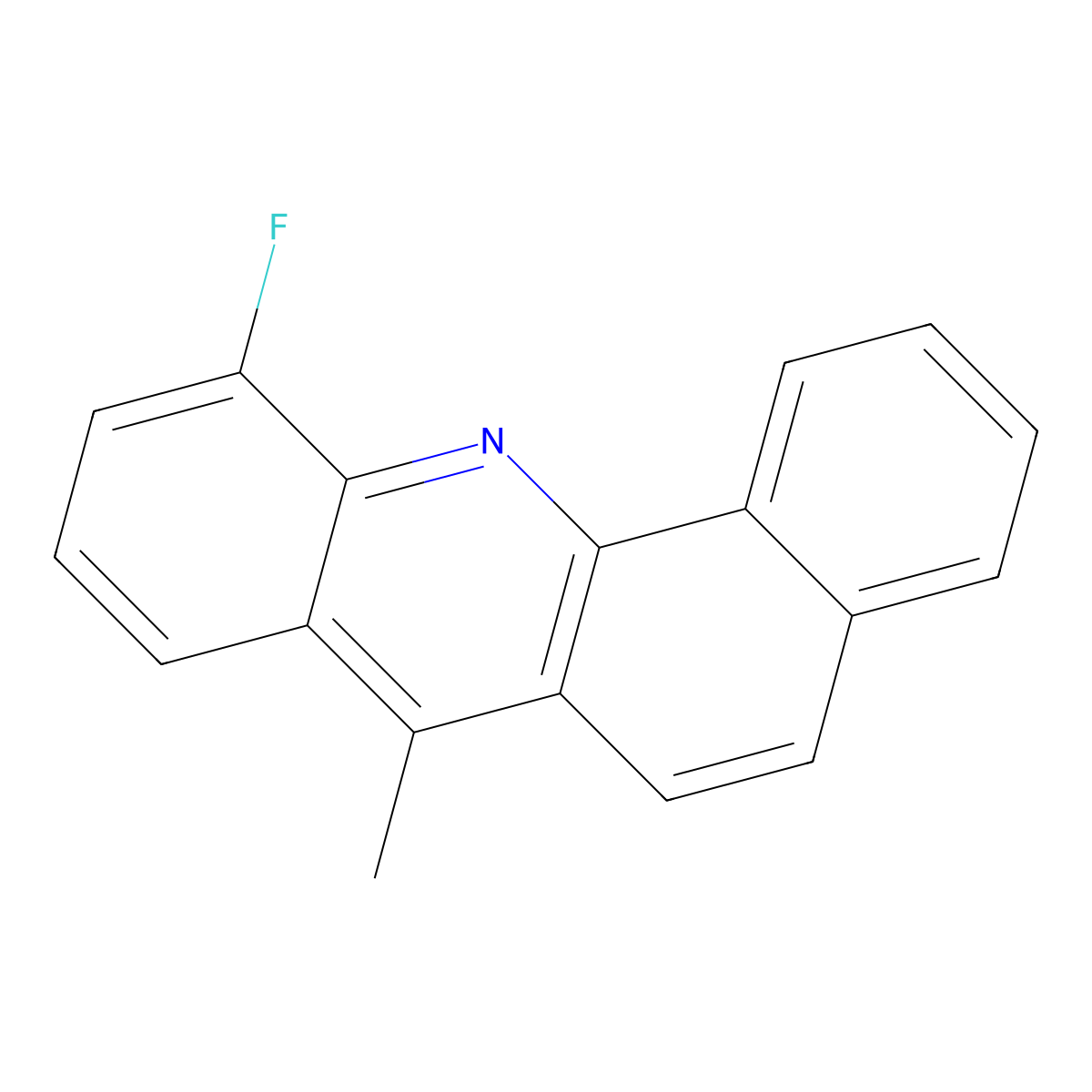BENZ(c)ACRIDINE, 11-FLUORO-7-METHYL- molecular structure, CAS 439-25-8