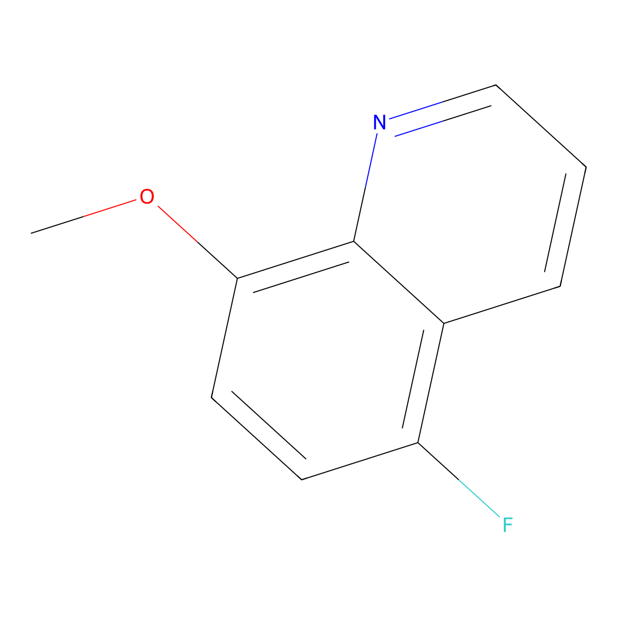 5-Fluoro-8-methoxyquinoline molecular structure, CAS 439-88-3